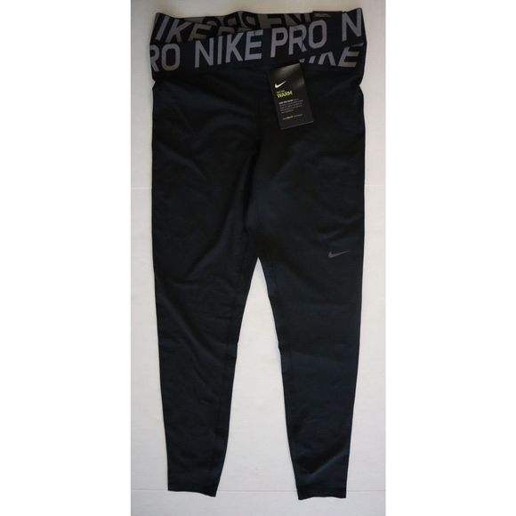 Nike Pro BV9264-010 Women's Sz Small Black Intertwist Tight Fit Training Tights - Picture 3 of 10